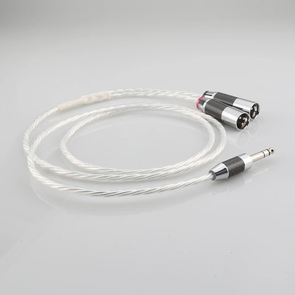 Посеребренный кабель Odin от 6 35 мм до 2 Cabon fiber XLR Мужской Hi-Fi DAC цифровой усилитель -