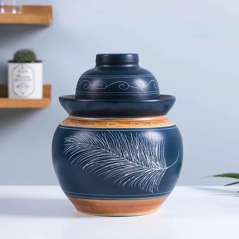 Винтажные керамические банки для солений домашний ресторан маринованная