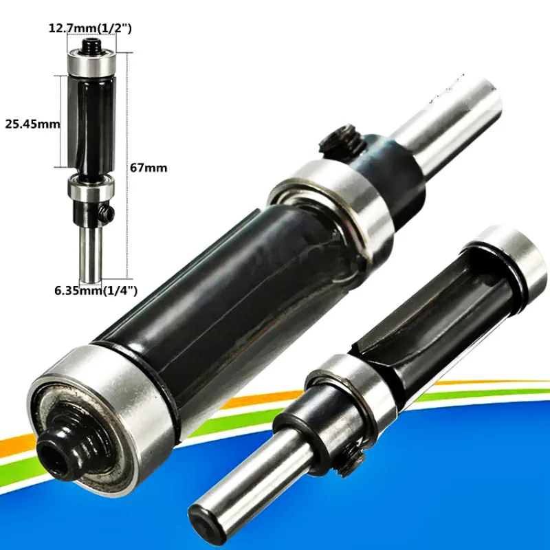Double Bearing Trimming Cutter Edge Straight Electric Wood Milling Machine Gong Trim Router Bit | Инструменты