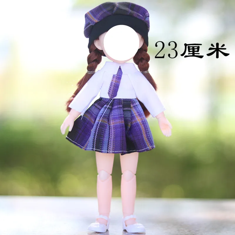 Шарнирный костюм для куклы 23 см 6 очков Одежда платье повседневная одежда девочки