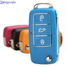 Jingyuqin 10ps 3 кнопки складной чехол для дистанционного ключа от машины для Volkswagen VW Golf Passat Polo Jetta Touran Bora Sharan