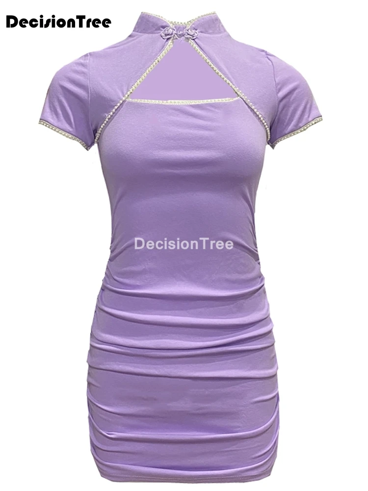 

2021 chinese dress for women high split hollow out cheongsam modern improved qipao oriental collars sexy qipao cheongsam dress