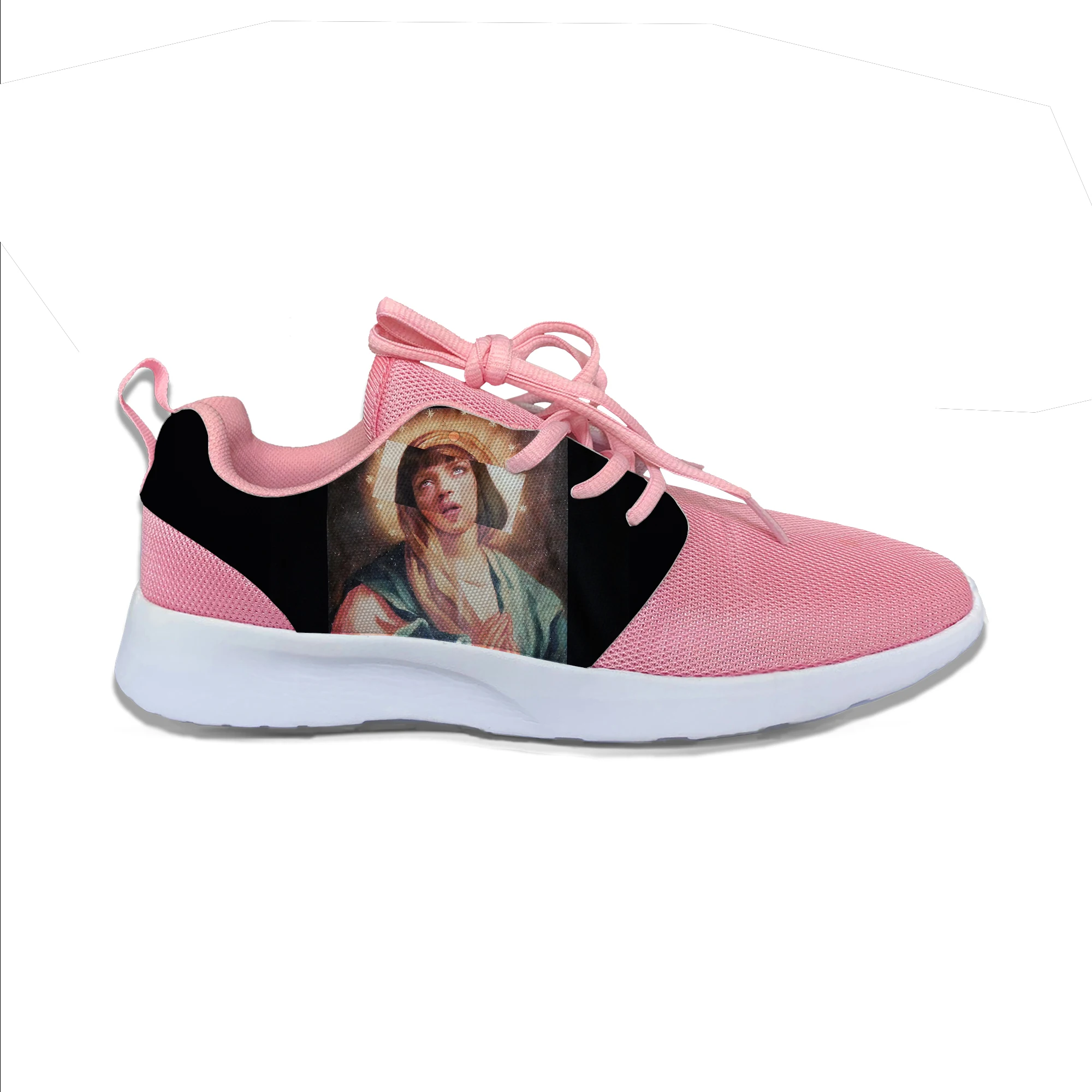 

Virgin Mary Pulp Fiction Funny Cute Vogue Fashion Sport Running Shoes Lightweight Breathable 3D Print Girl women Mesh Sneakers