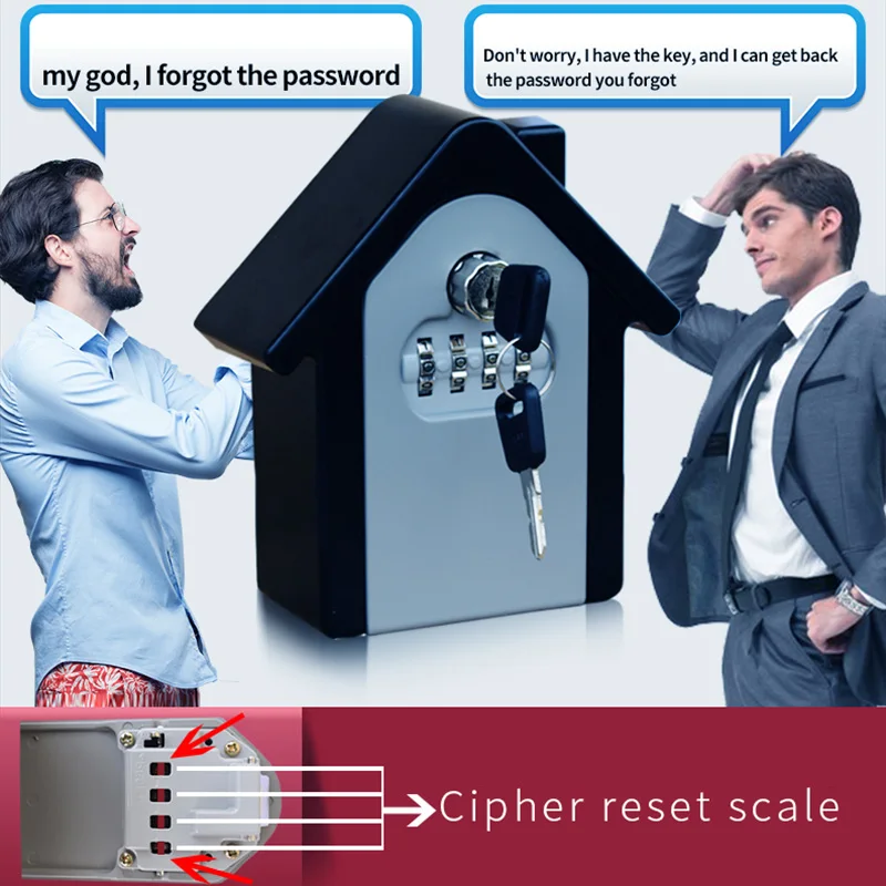 Водонепроницаемый чехол для ключей VDX99, металлическая коробка с паролем, настенное крепление, для дома и бизнеса