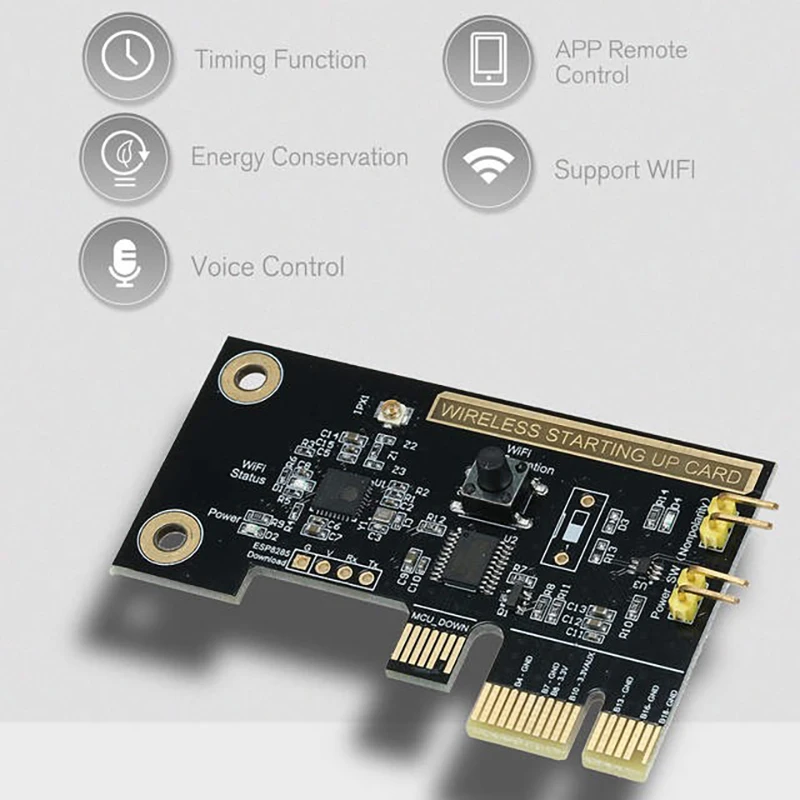 EWeLink Mini PCI e Smart Switch для настольных ПК Wi Fi модуль с дистанционным управлением