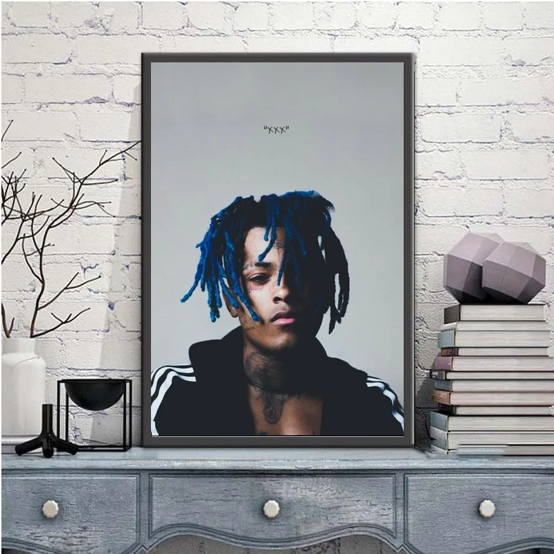 Xxxtentacion Hip Hop Rap Star Music Poster and Print Canvas Painting Wall Art Living Room Home Decor (No frame)#6 | Дом и сад