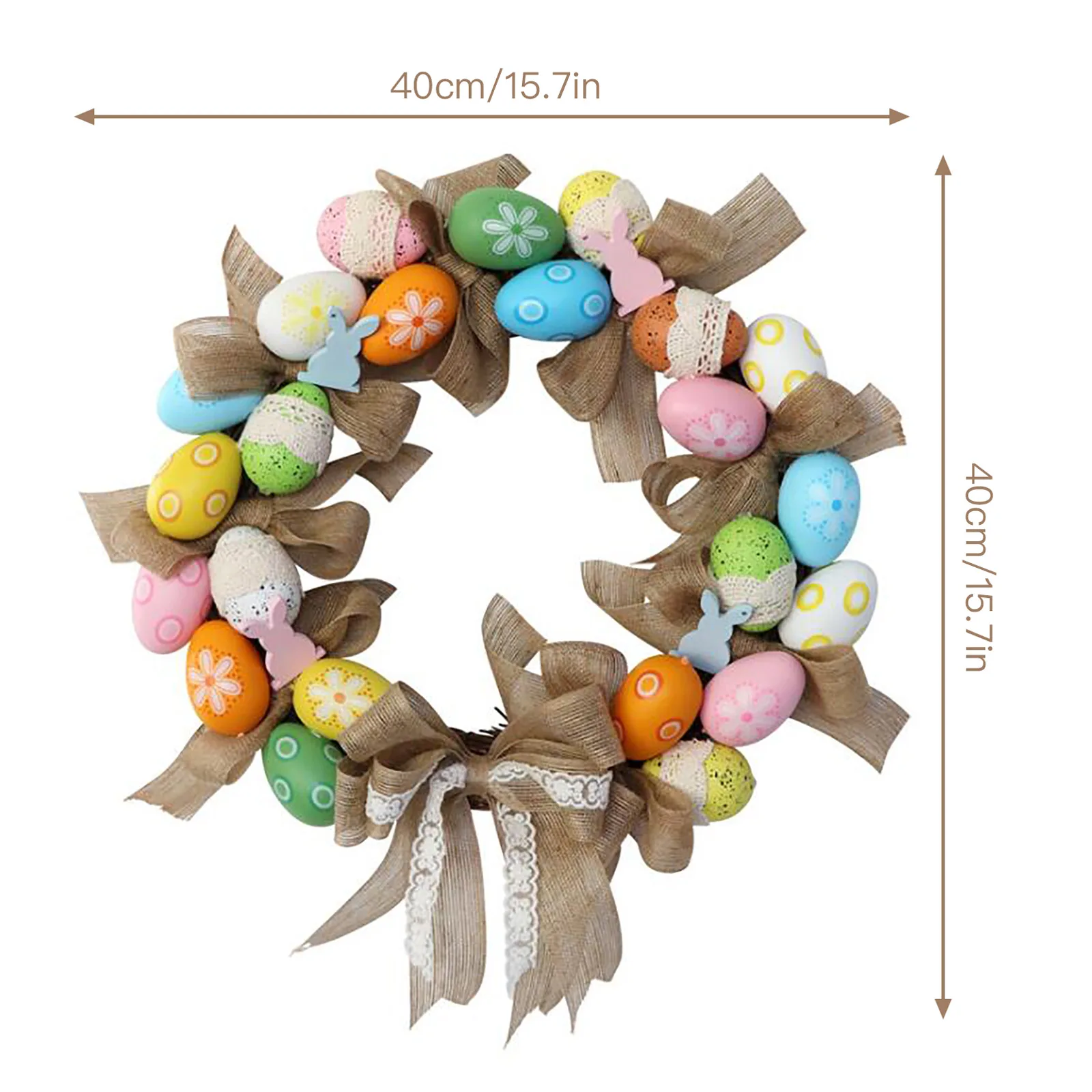 

Easter Decoration Garland Wreaths DIY Garland Rattan Wreath Door Wall Hanging Wedding Christmas Decorations For Home