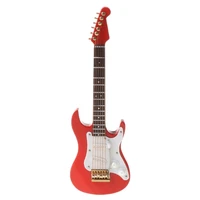 2021 top 14cm mini electric guitar model miniature guitarra replica musical instrument decorative ornaments gift with case stand