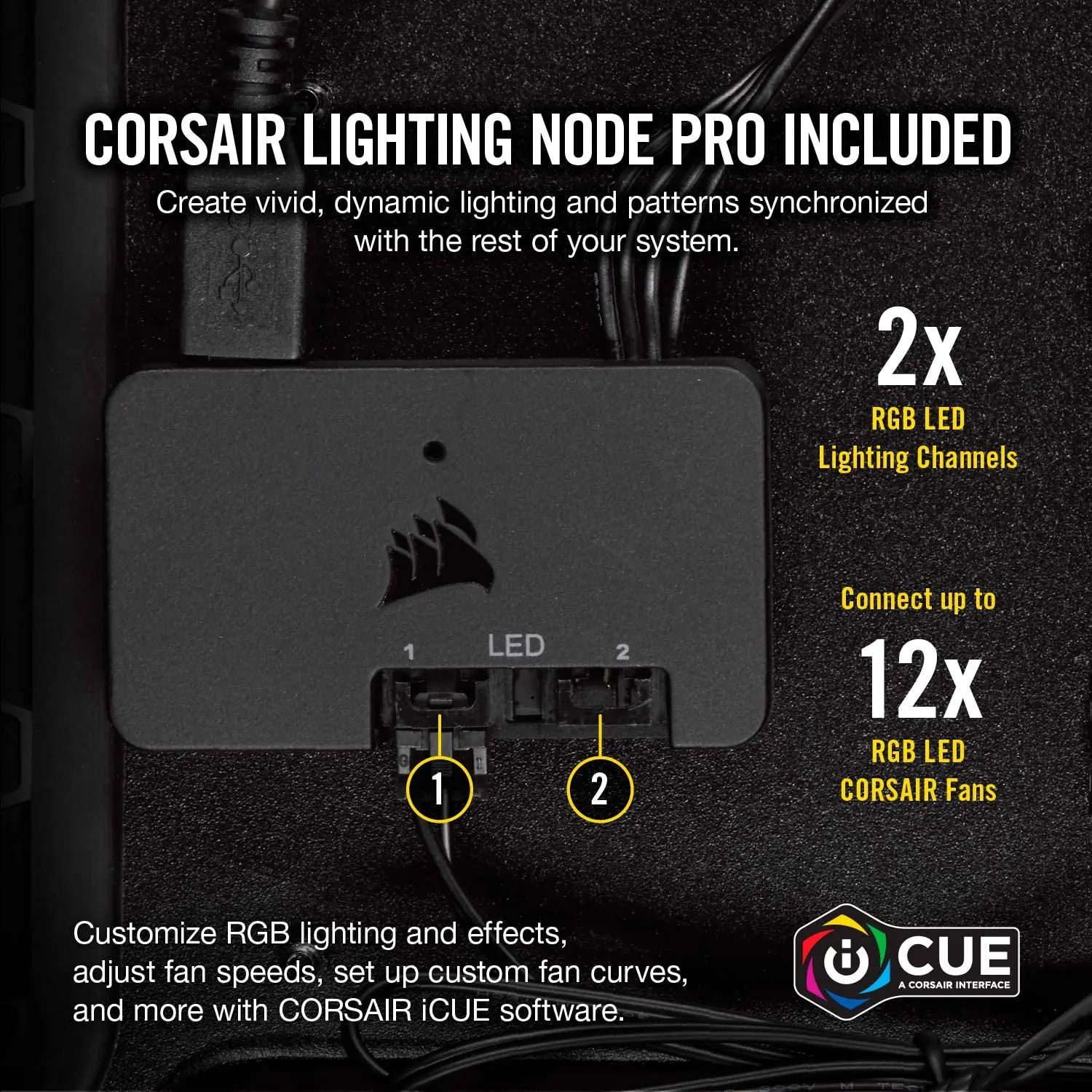 Corsair вентилятор LL серии LL140 RGB 140 мм двойной светильник петля светодиодный PWM Fan с ing