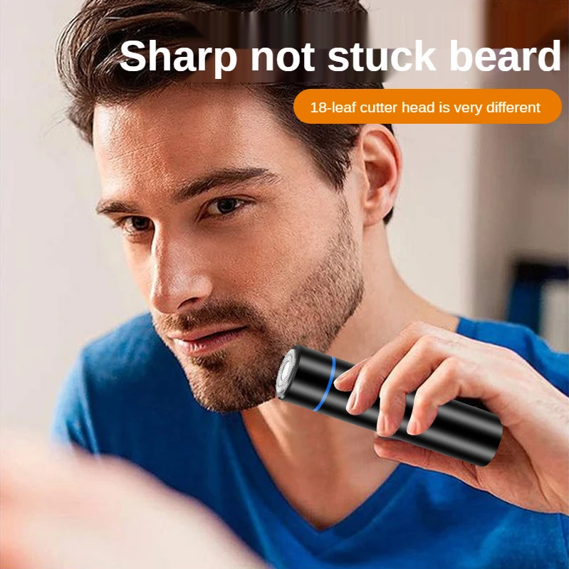 

Men's Electric Shaver Dry Wet Beard Trimmer Fully Washable Smart Rechargeable Face Waterproof Razor Steel Portable