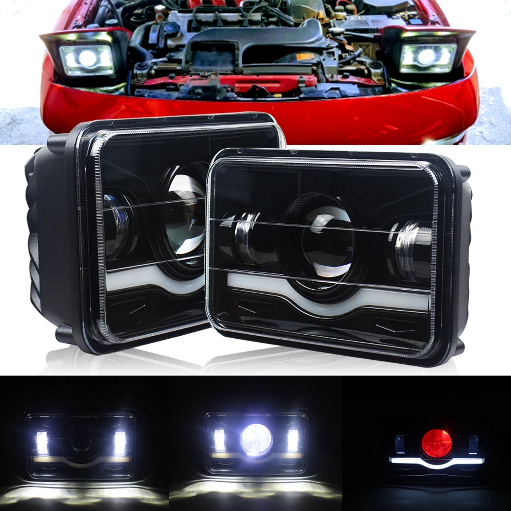 Комплект из 2 предметов с квадратным носком светильник 90 Вт Led 4x6 Drl луча