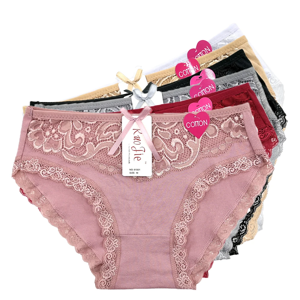 Кружевные хлопковые трусики сексуальные женские комфортное нижнее белье