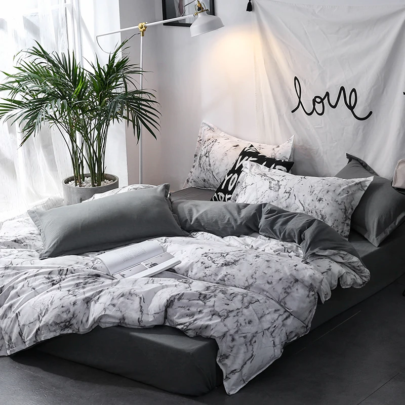 

Comforter Bedding Set 3pcs Bed Linen Set Queen King Nordic Duvet Cover Set Quilt Cover Bedclothes Pillow Case Home Decor Textile