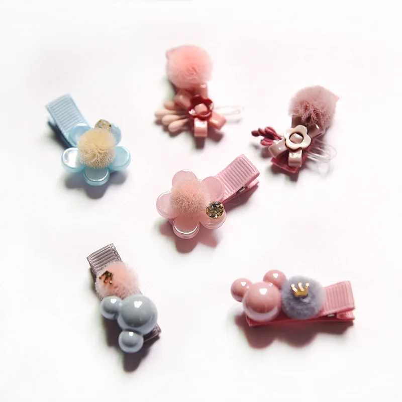 Заколка для волос малышей заколка милый цветок однотонный рисунок ручная работа