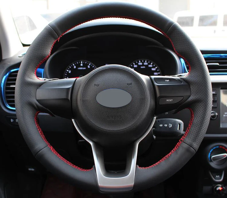 Черный кожаный чехол ручной работы для Kia Rio K2 Picanto 2017 Morning | Автомобили и мотоциклы