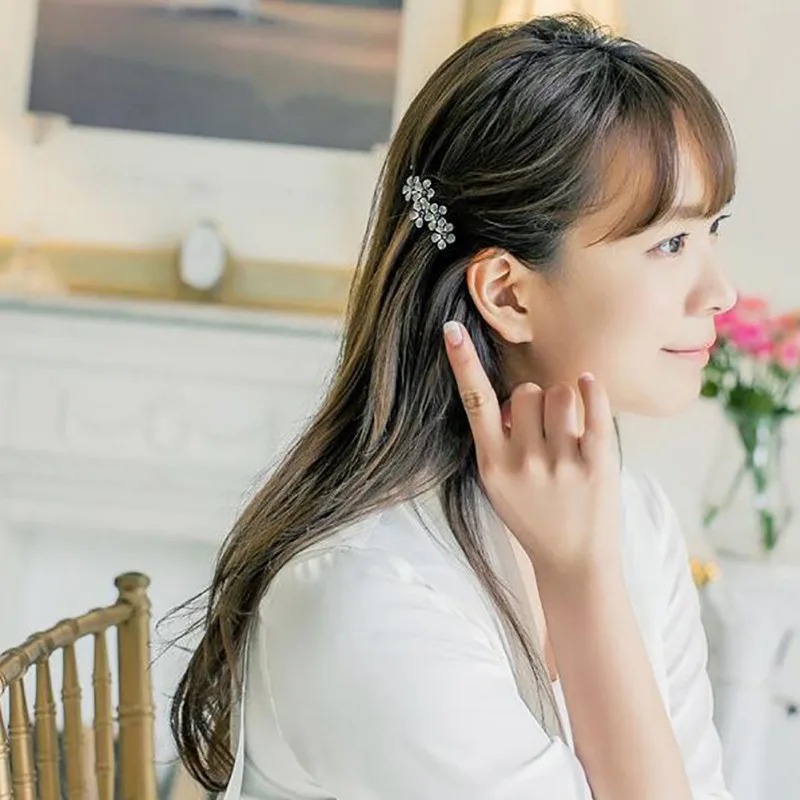 Пятизвездочные цветы стразы заколки для волос с кристаллами аксессуары женщин