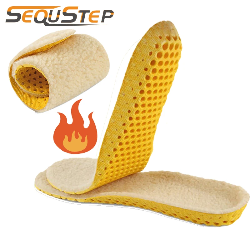 

Soft Warm Insole Imitation Wool Heated Winter Shoe Insoles Boots Insert Thermal Fleece Breathable Shoes Pad