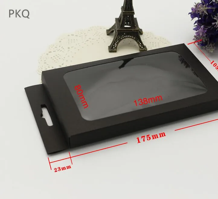 50 шт черная коробка из крафт-бумаги белая картонная упаковочная сотовый Чехол