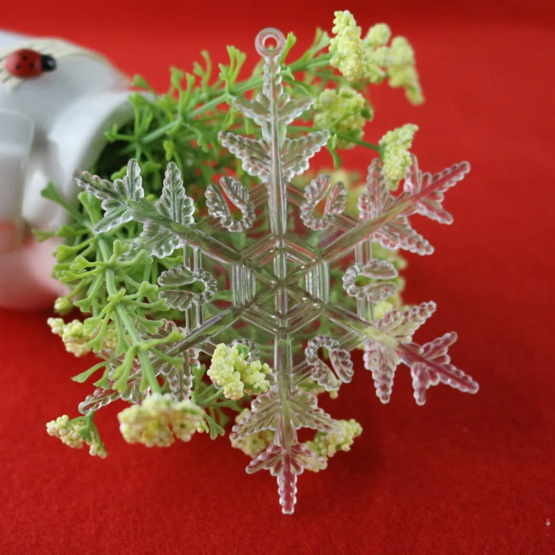 50 шт./партия декоративные пластиковые снежинки для украшения ёлки | Дом и сад