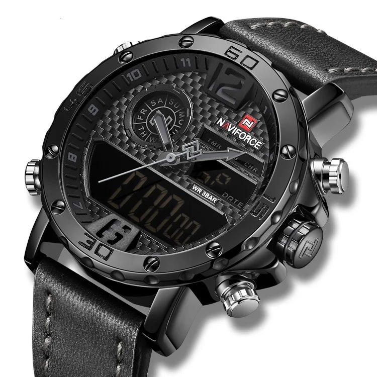 Часы мужские стильные подарочная коробка черные | Наручные часы