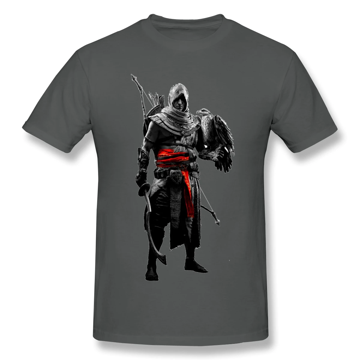 Смешные хлопковые футболки с принтом Bayek assassins creed Мужская модная уличная