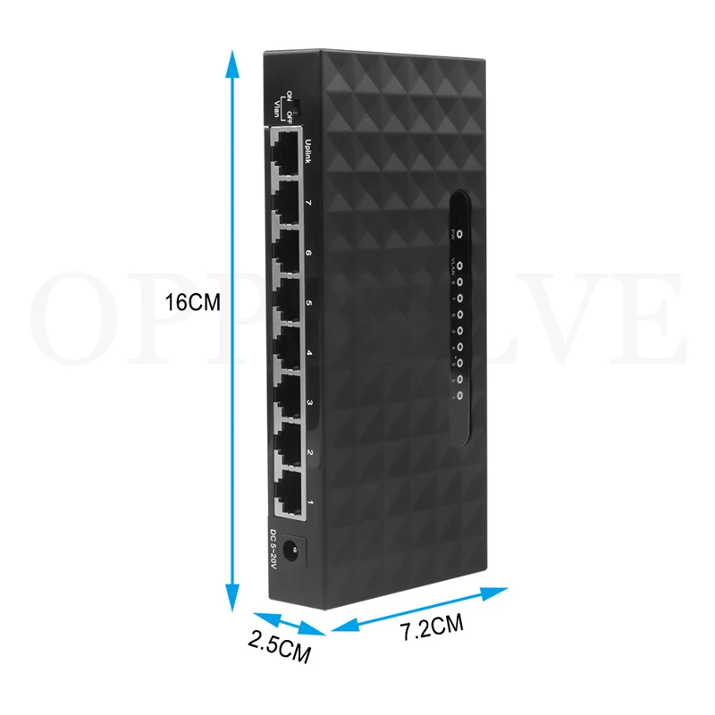 Сетевой коммутатор с 8 портами Gigabit Ethernet USB-хаб источником питания
