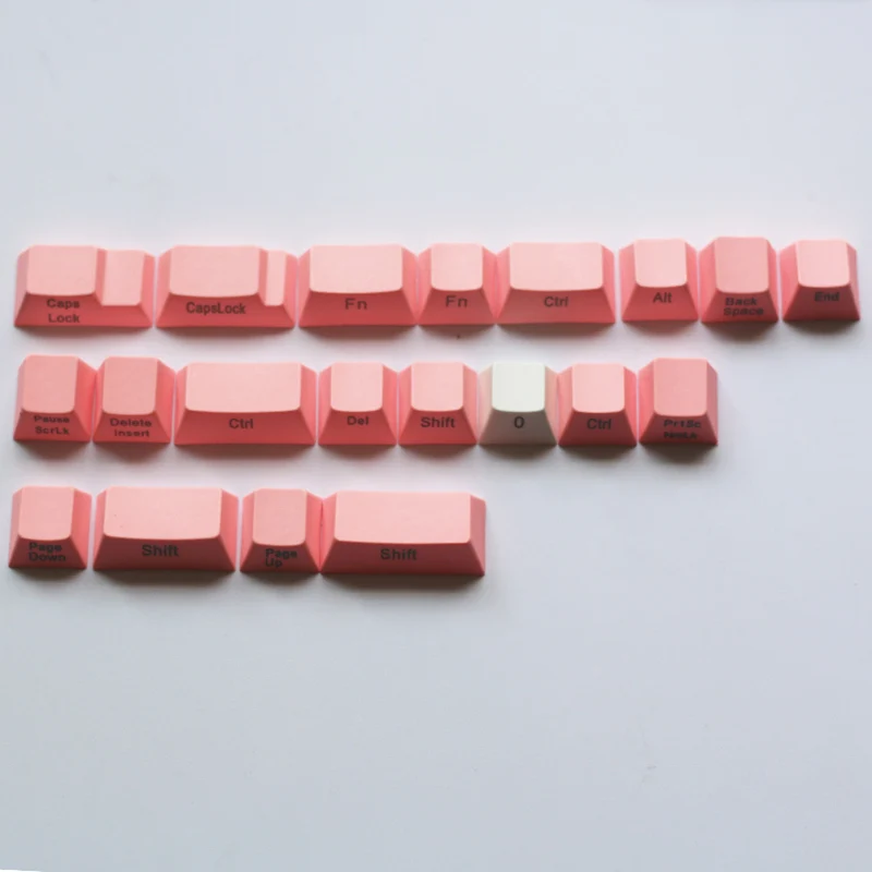 PBT Side Engraved Pink White Theme Keycaps Mechanical Keyboard Custom Keycap Cherry Original Height Key Cap | Компьютеры и офис
