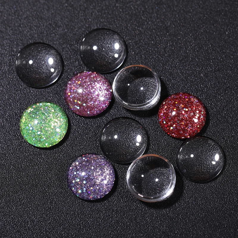 10 шт. цветные наклейки для ногтей круглые прозрачные УФ-гель-лаки аксессуары 12 мм
