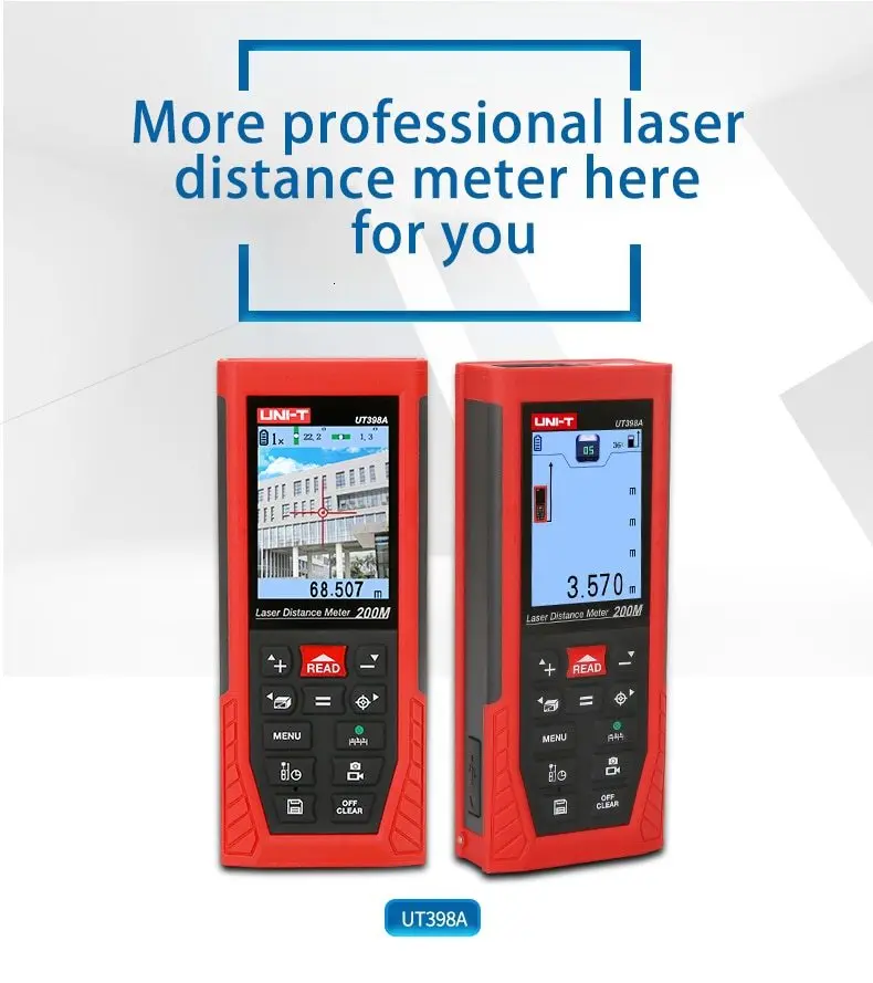 UNI-T UT398A лазерный дальномер 200 м дальномеры Lofting тестовый инструмент выравнивания UDISK 16 ГБ и JPEG хранение