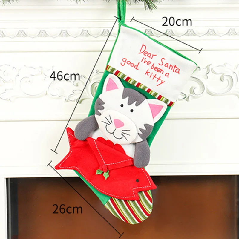 

Cute Cat And Dog Socks Cartoon Store Socks Christmas Socks Candy Bag Gift Bag Christmas New Year Decorations