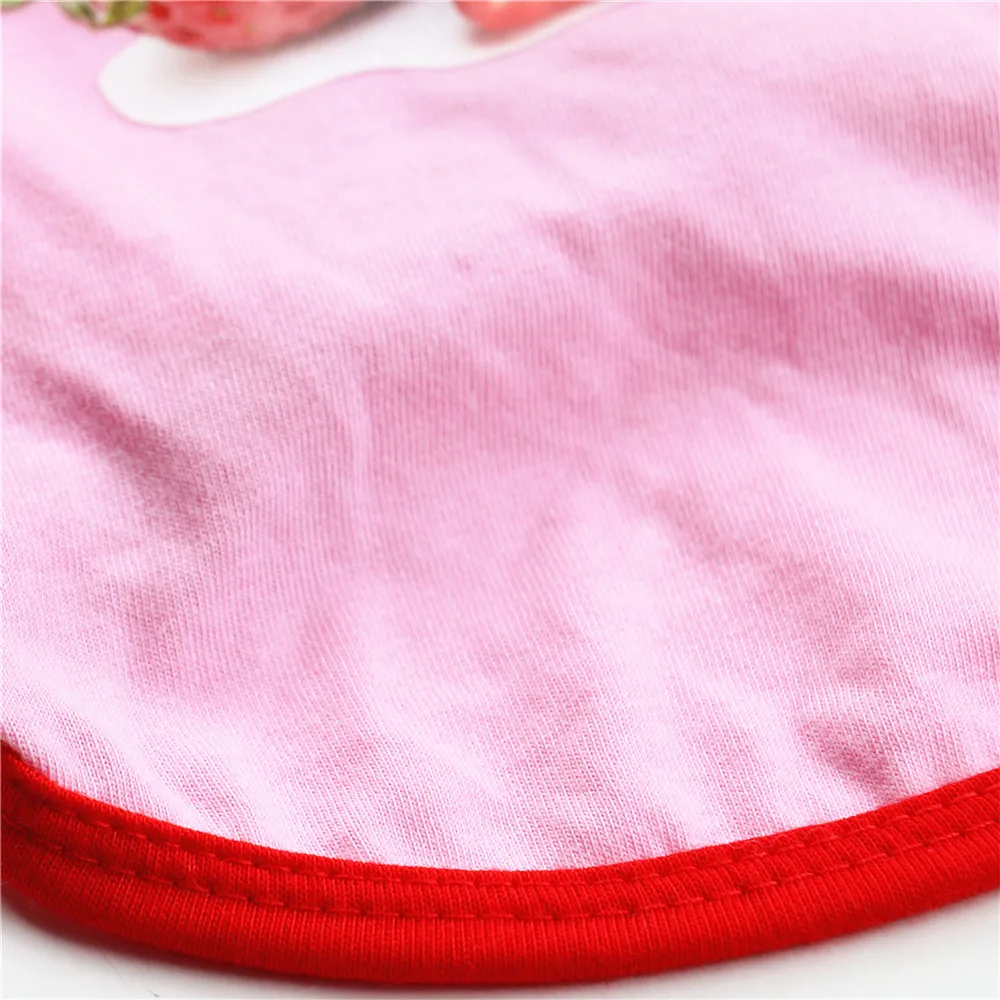 

Pink Strawberry Pattern Pet Dog Clothes Summer Luxury Xxxs Designer Dog Clothes for French Bulldog Cute Puppy Clothes Dog Vest