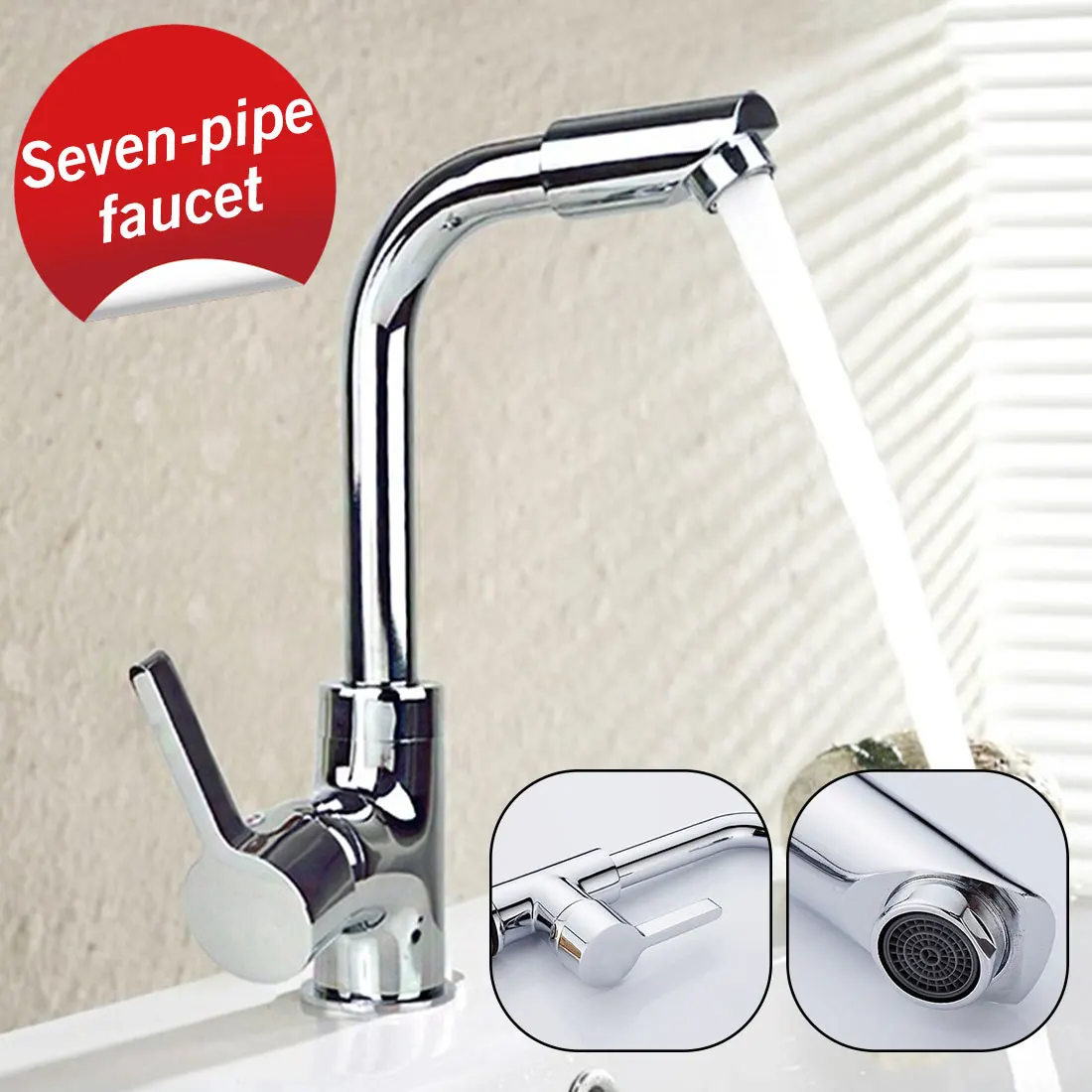 

Kitchen Faucets Aerator 360° Rotatable Bent Water Saving Tap Aerator Diffuser Faucet Nozzle for Filter Shower Nozzle For Kitchen