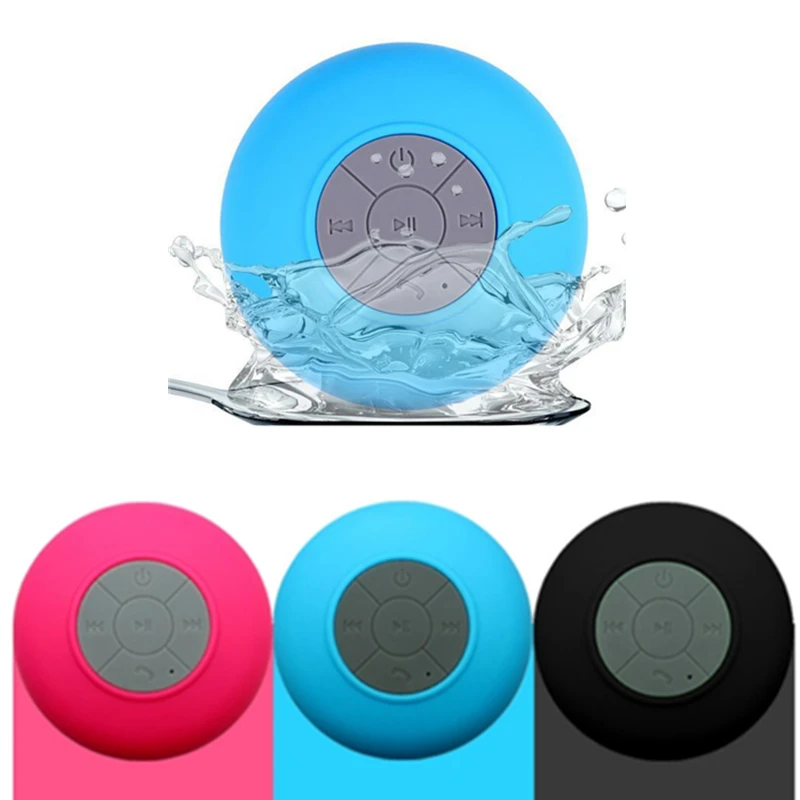 Portable Wireless Bluetooth Speaker Bathroom Waterproof Stereo Music Loudspeaker With Suction Cup Mini 8CM Universal Speaker