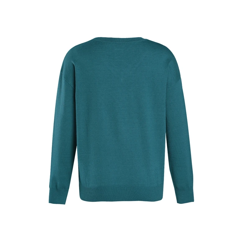 

Women'S V-Neck Sweater Classic Long-Sleeved Diamond Print Loose Knit Top 2021 Spring And Autumn Casual College Style Fashion