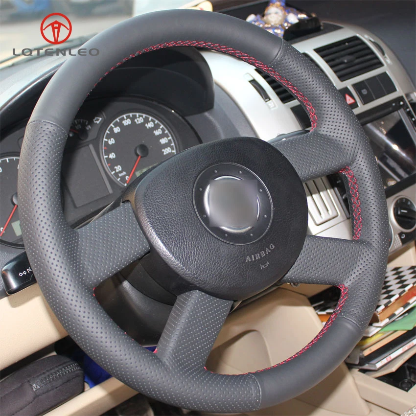 LQTENLEO черная искусственная кожа сделай сам для Volkswagen VW Polo 2003-2006 | Автомобили и