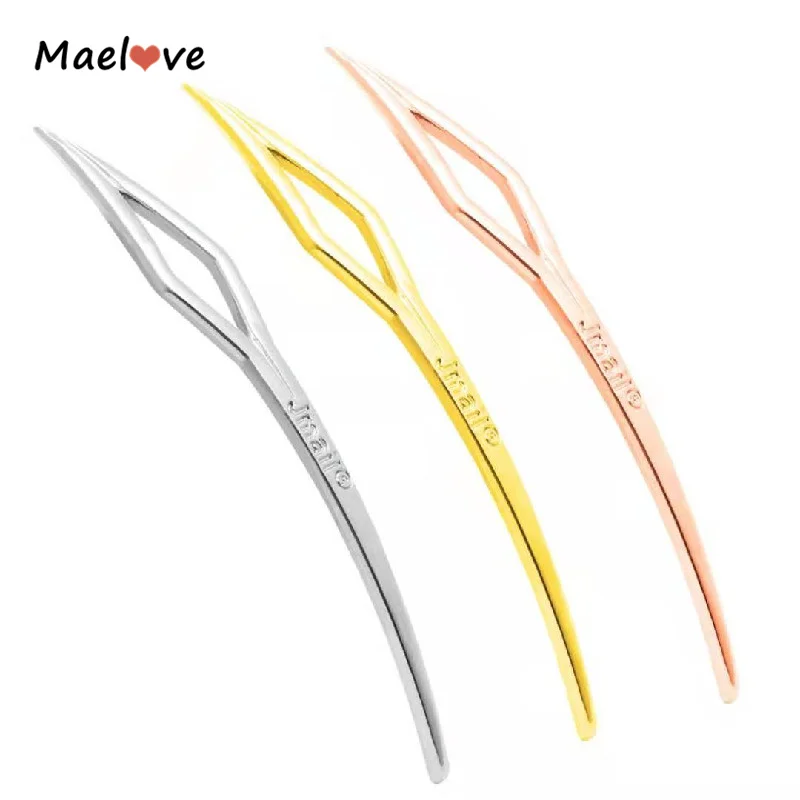 

Silver Gold Rose Gold Metal Crochet Needles For Wig Hair Extension Crochet Hook Wig Hair Needle Interlocking Tool Crochet Needle