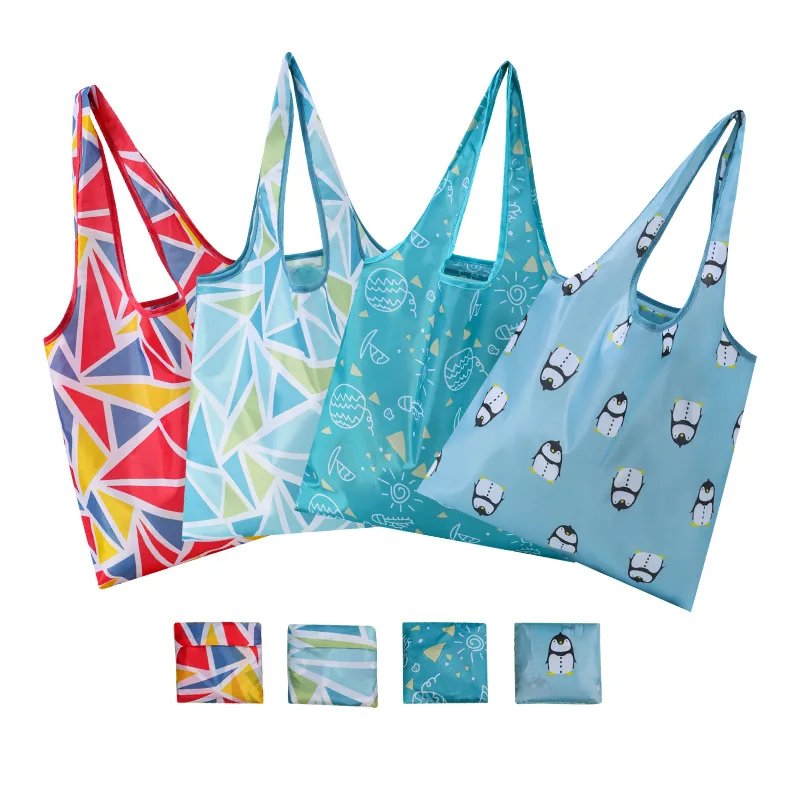 

Large Colorful Shopping Bag Reusable Eco-Friendly Grocery Foldable Premium Quality Duty Folding Tote Bag Bread Superman