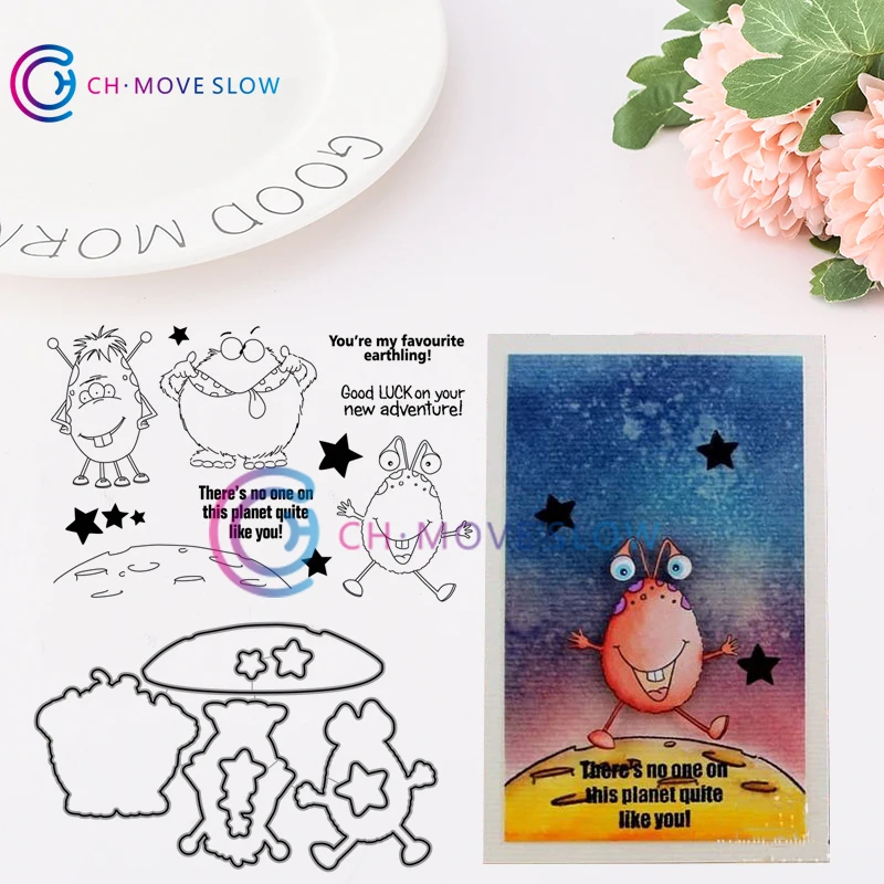 Выйдите из этого мира! Штампы и штампы для резки металла DIY трафарет скрапбукинга