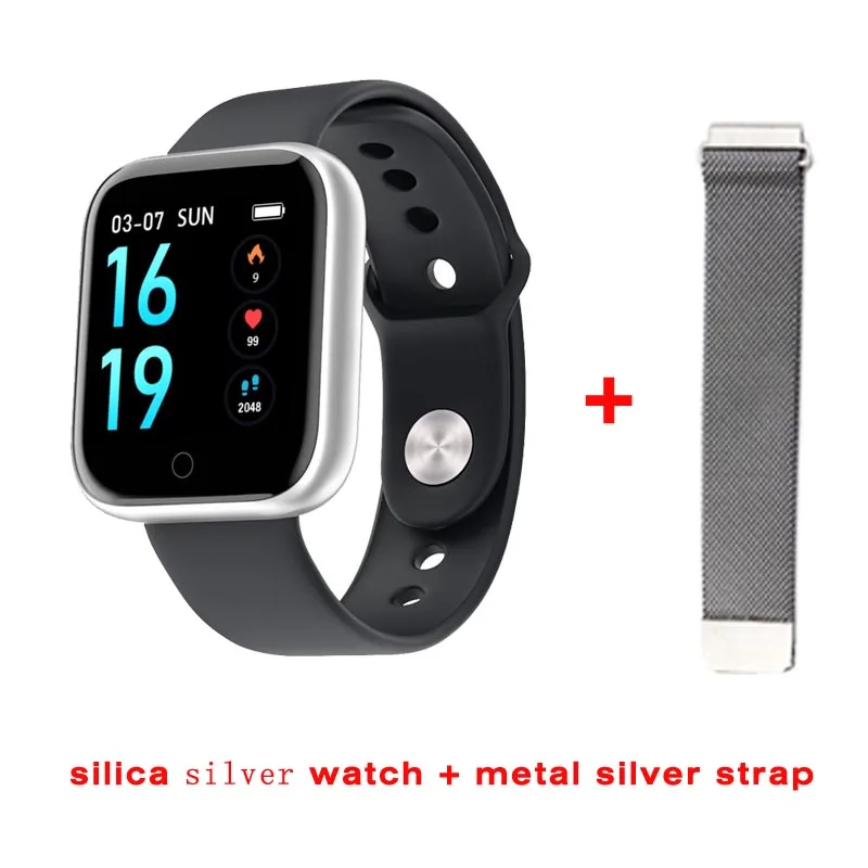 add silver strap Greentiger T80, умные часы, мужские, пульсометр, кровяное давление, кислородный умный Браслет, водонепроницаемый фитнес-трекер VS B57 F8 - Цвет: add silver strap