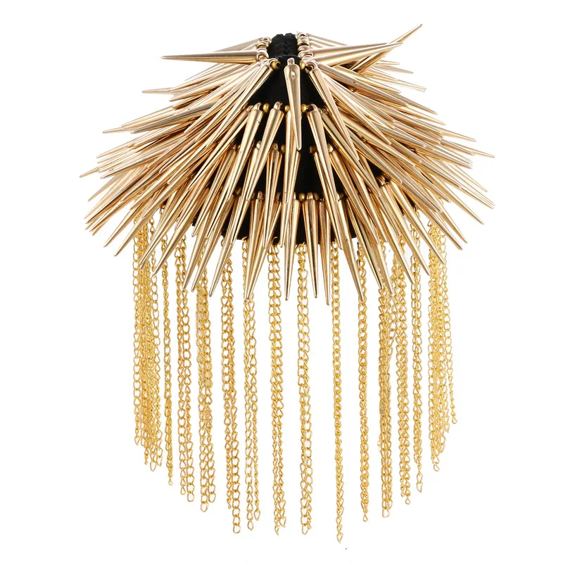 Модные эполеты с кисточками и заклепками Наплечные чарушки ручной работы