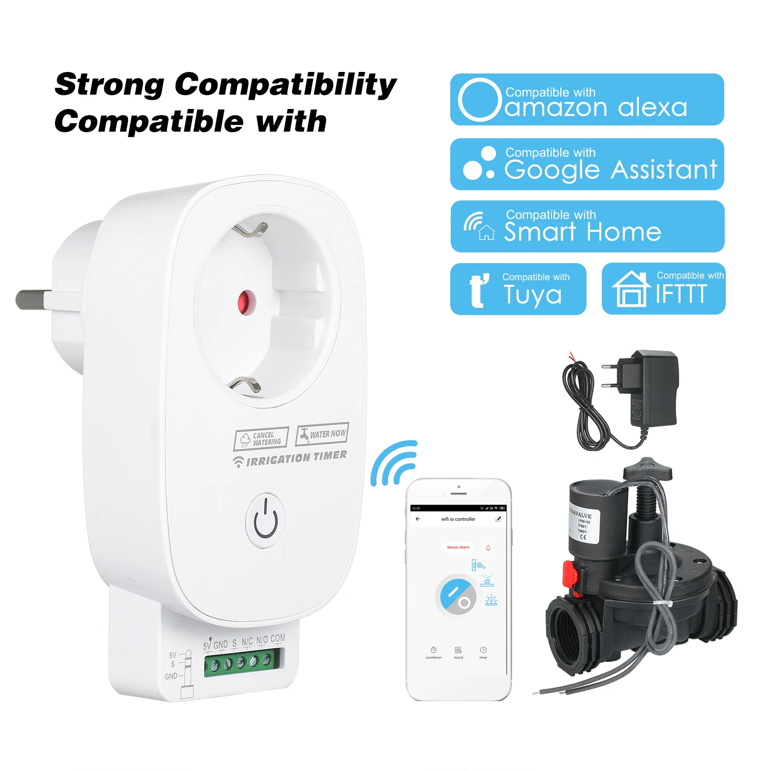 Системы разбрызгиватель Управление Wi Fi орошения сада Открытый Сад таймер умный