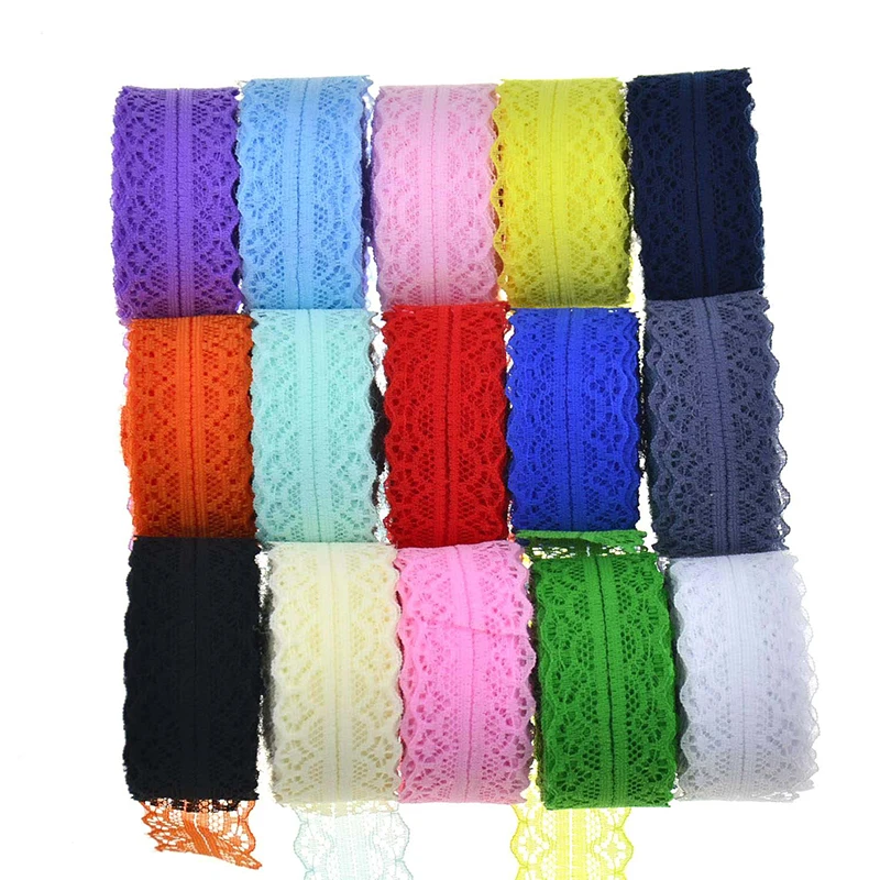 

10Yards Polyester Lace Ribbon Trim Fabric 30mm DIY Embroidered Net Cord Trimmings for Sewing Accessories African Lace Fabric