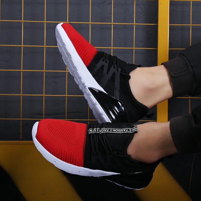 Новинка Весна 2020 мужская обувь дышащие однотонные модные повседневные легкие