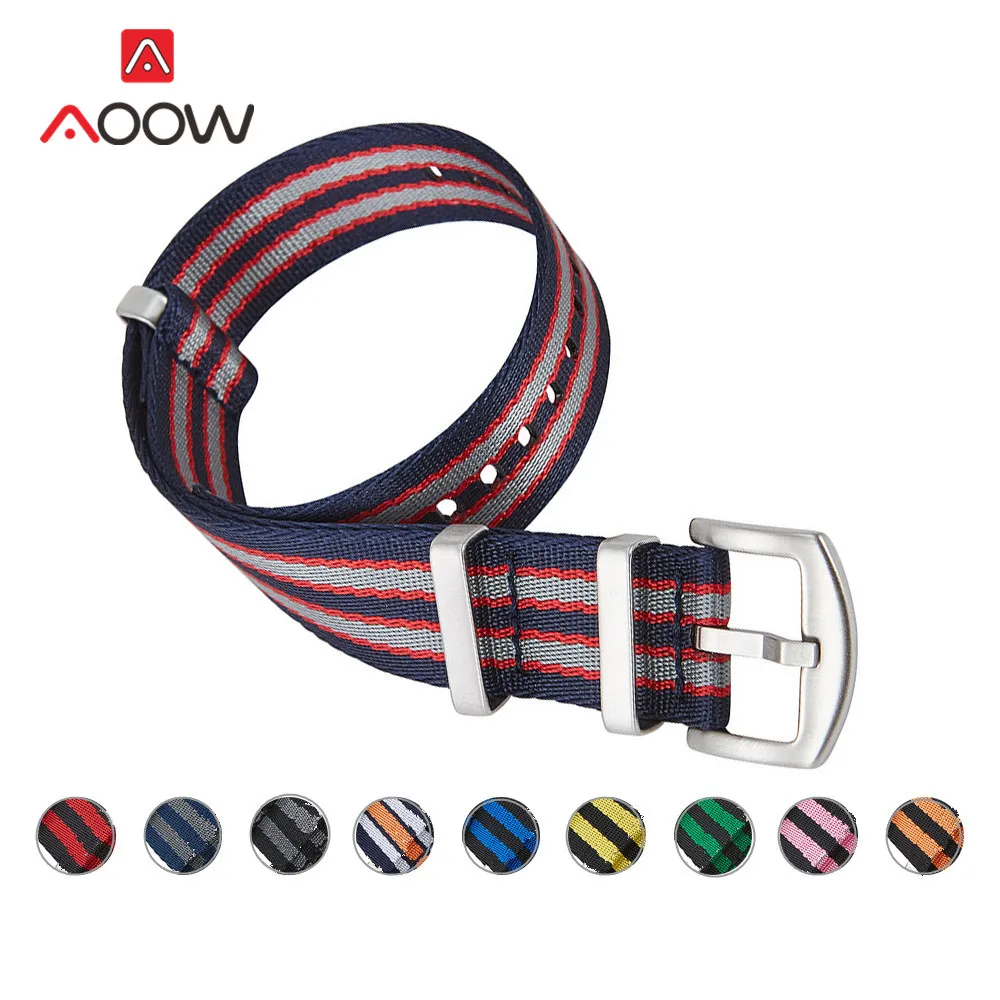 Ремешок нейлоновый для наручных часов Zulu сменный мужской браслет с пряжкой из