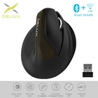Мышь Delux M618Mini аккумуляторная беспроводная, Bluetooth, 2,4 ГГц