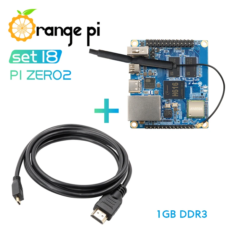 Кабель Orange Pi Zero 2 1 Гб + Micro HDMI чип Allwinner H616 поддержка BT Wi-Fi Запуск Android 10 Ubuntu Debian OS одна