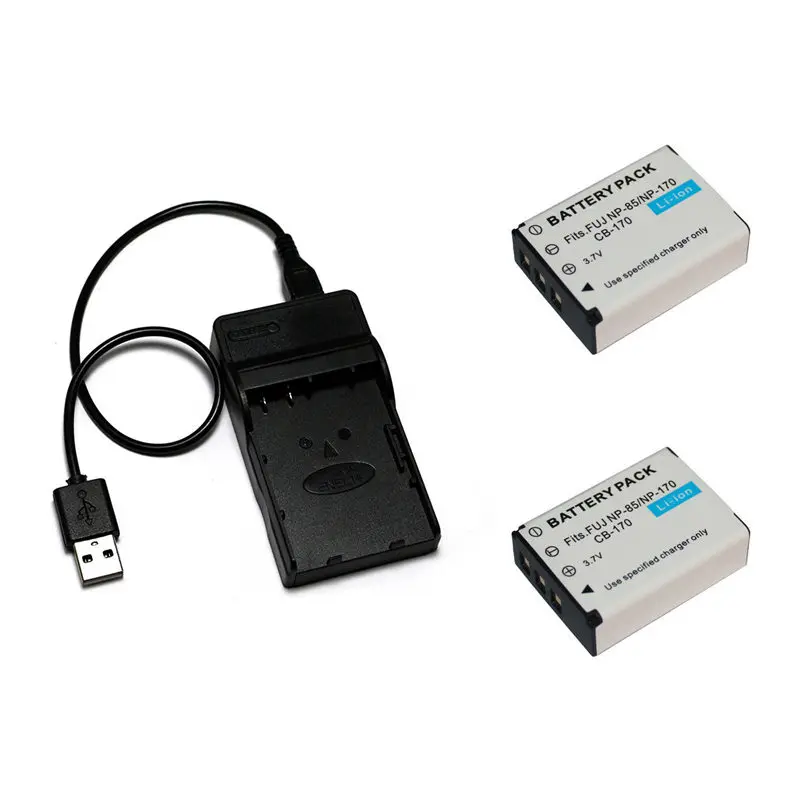 NP-85 NP85 NP-170 NP170 аккумулятор и USB зарядное устройство для Fujifilm Fuji FinePix SL300 SL305 SL280 SL260