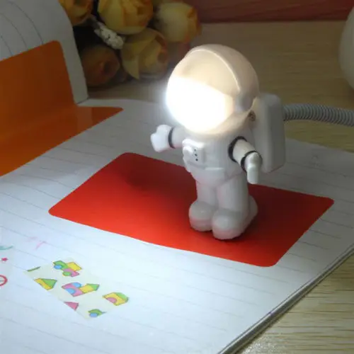 

New Style Pure White Cool New Astronaut Spaceman USB Light LED Adjustable Night Light For Computer PC Lamp Desk Light