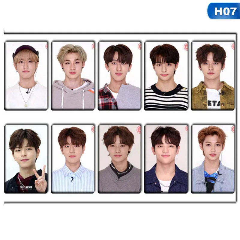 H07 10 шт./компл. KPOP Stray Kids Lomo карты фото карты наклейки фотостудия плакат подарочный канцелярский набор - Цвет: H07