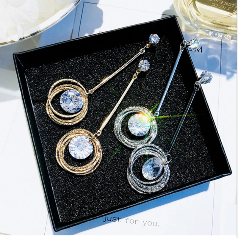 Женские преувеличенные высококачественные круглые серьги с длинной кисточкой и